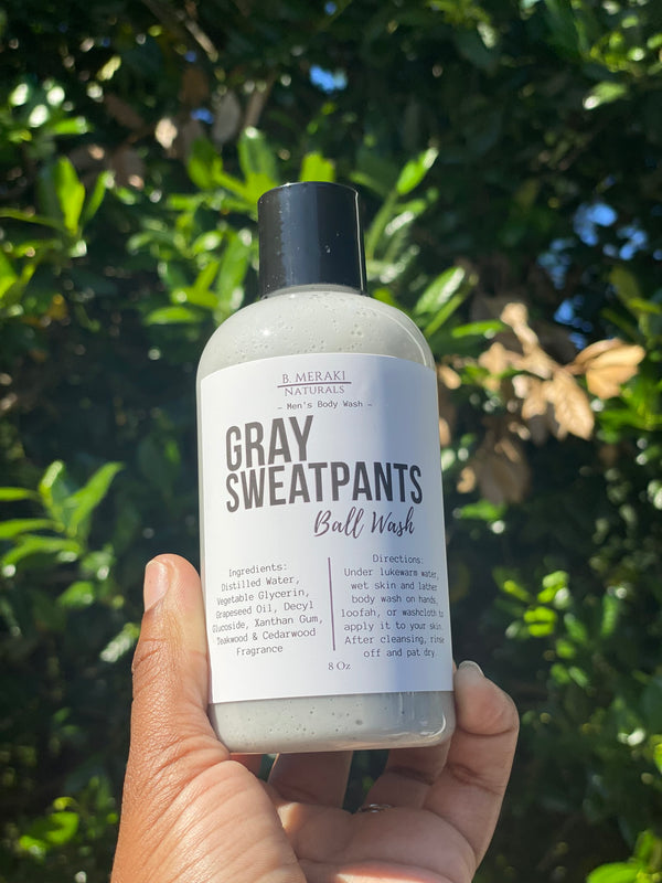Meraki Naturals - Gray Sweatpants Body/Ball  Wash
